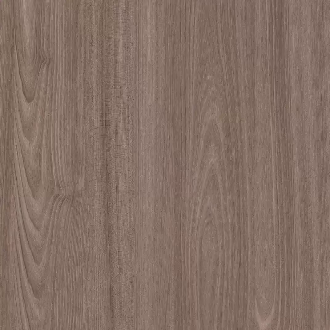 Tossini Dark Brown 3D laminate sample, a red brown elm woodgrain