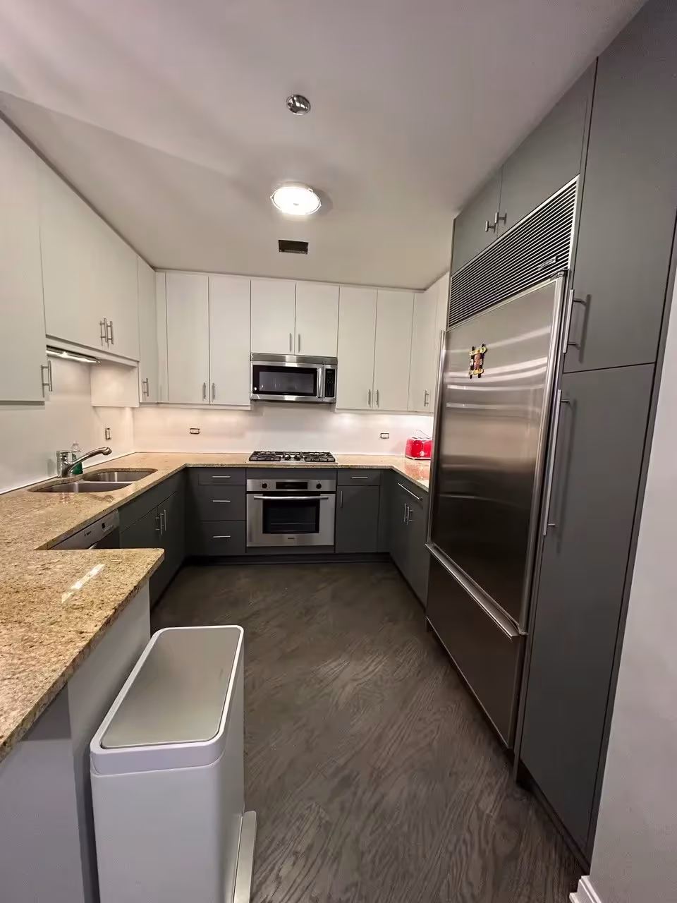 Finished gray and white kitchen delivered in three to five days